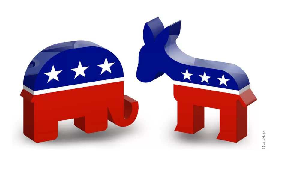Democratic Donkey & Republican Elephant Logos